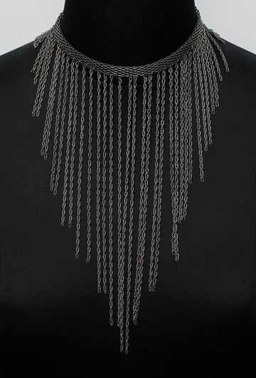 Alice silver plated brass Chain Necklace